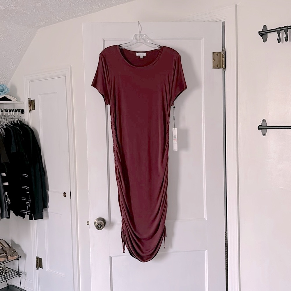 Calvin Klein ruched‎ t-shirt dress